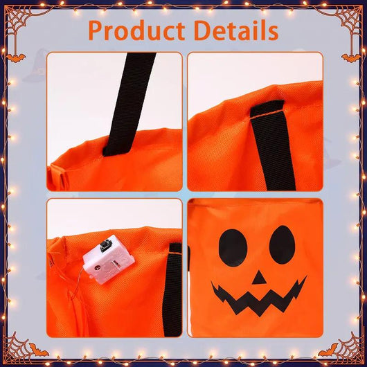 Lumi Loot Glow Haul Buckets – LED Light-Up Halloween Candy Bags